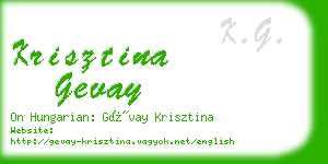 krisztina gevay business card